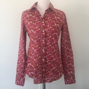 J. Crew Pink/Purple Cotton Button Down